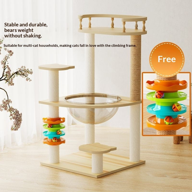 Cat Tree Space Capsule Villa Toy