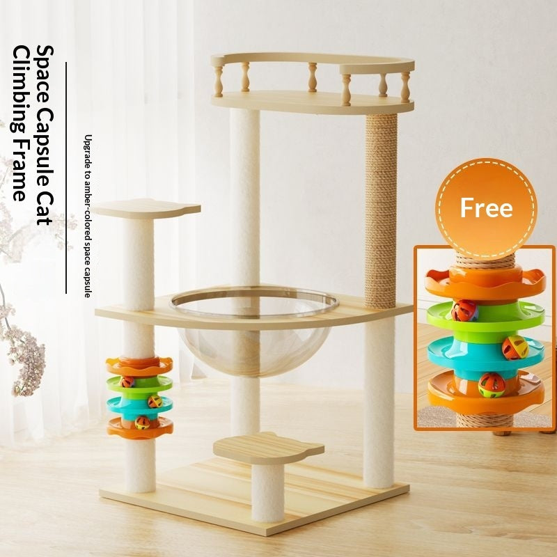 Cat Tree Space Capsule Villa Toy